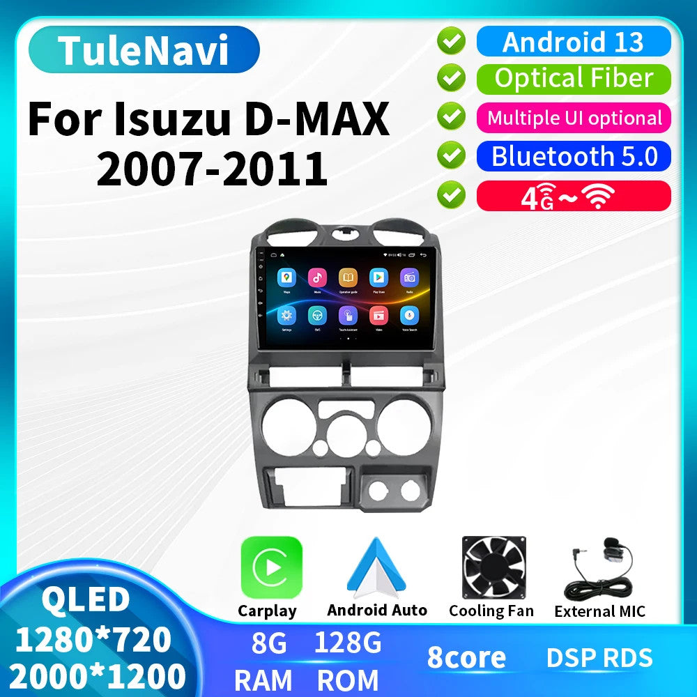 for Isuzu D-Max DMAX 2007-2011 Android CarPlay Car Stereo Radio GPS Navi Screen