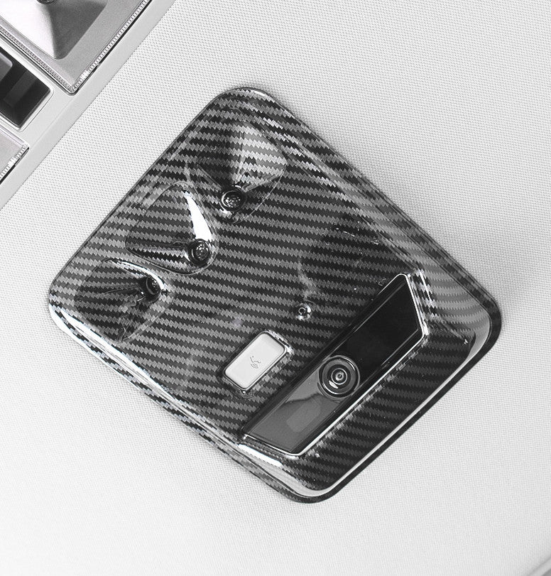 Soft Carbon Fiber Inner Rearview Mirror Switch Cover For RAV4 2013-2018 v