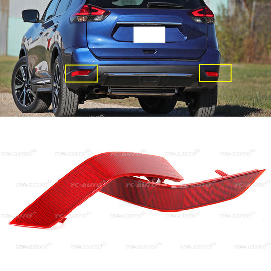 Pair Rear Bumper Marker Light Reflector For Rogue 2017-2020 v
