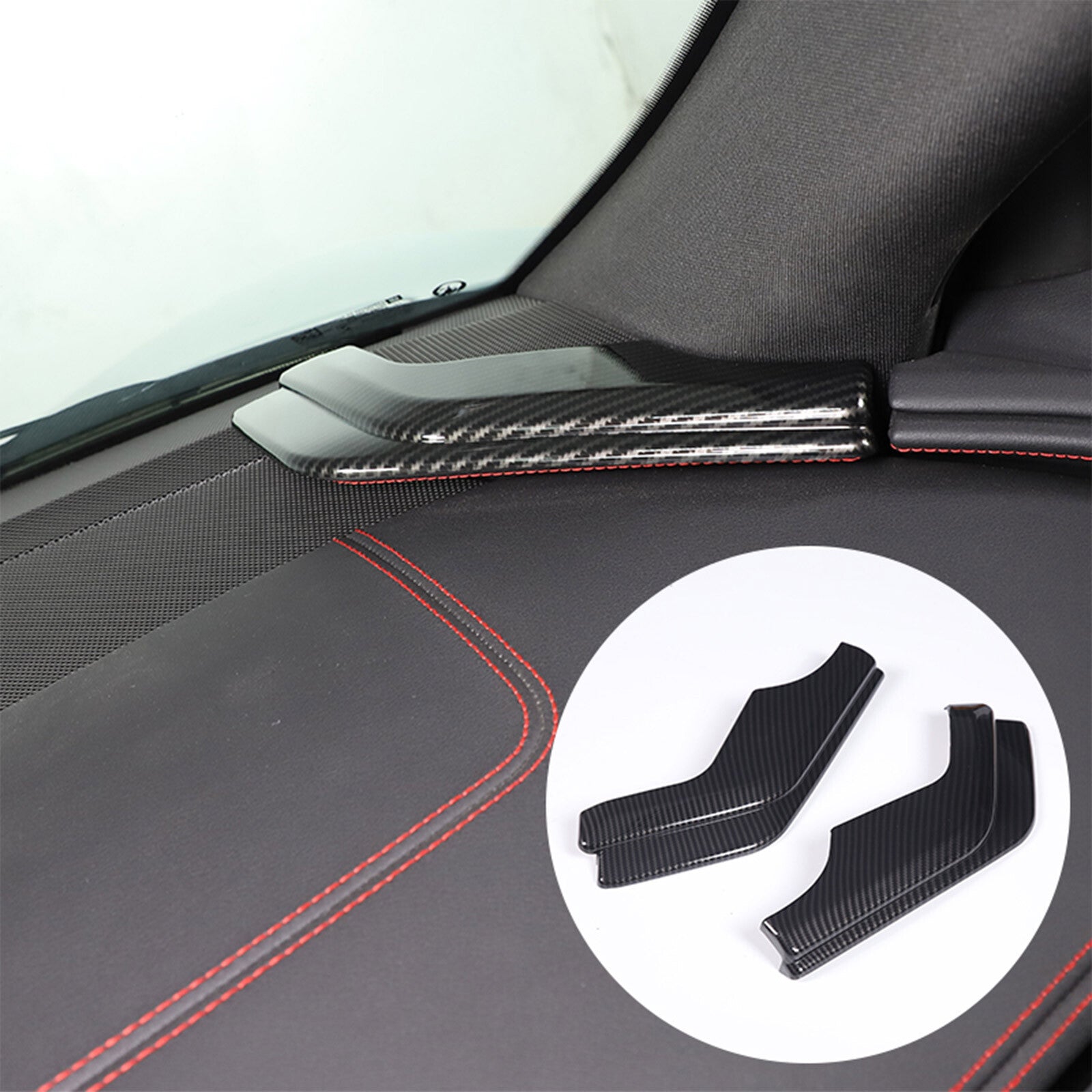 Carbon fiber style front dashboard speaker cover trim for Corvette C8 2020-2024 n