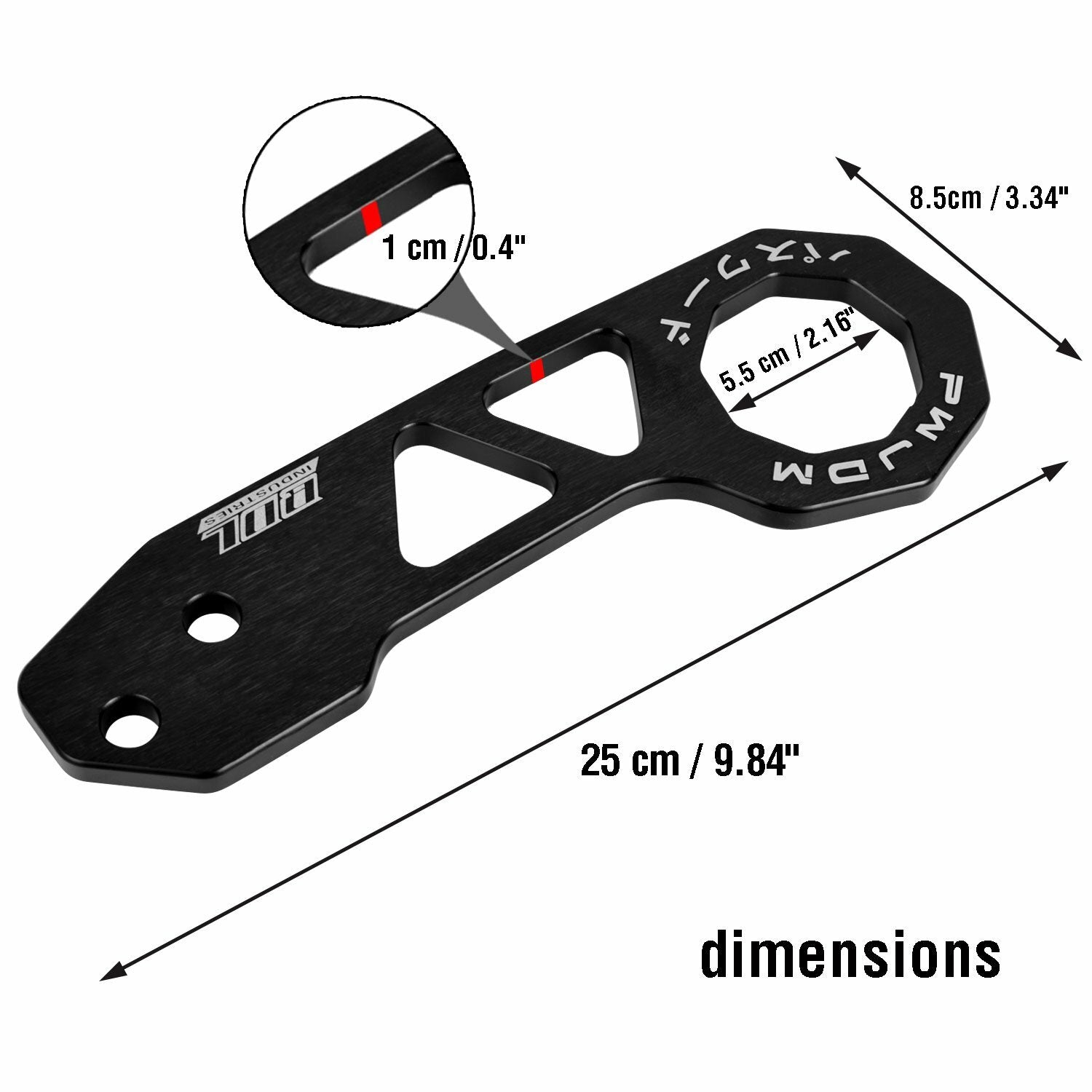 JDM Aluminum Black Racing Trailer Hook Rear Tow Hook for Honda for Acura for Civic for Mazda Q