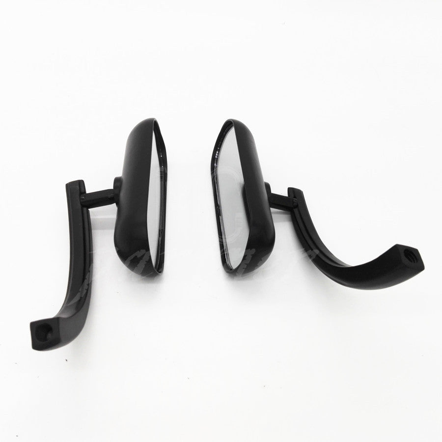 Motorcycle Black for Mini Oval Mirrors for Harley Dyna Softail Sportster Touring Q