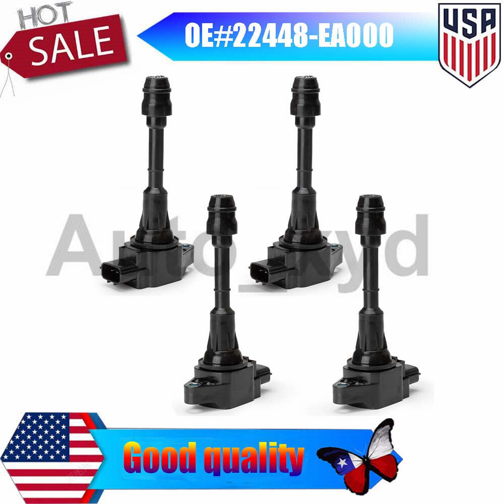 4PCS Ignition Coil 22448-EA000 NEW Replace for NISSAN FRONTIER NP300 PICKUP Q