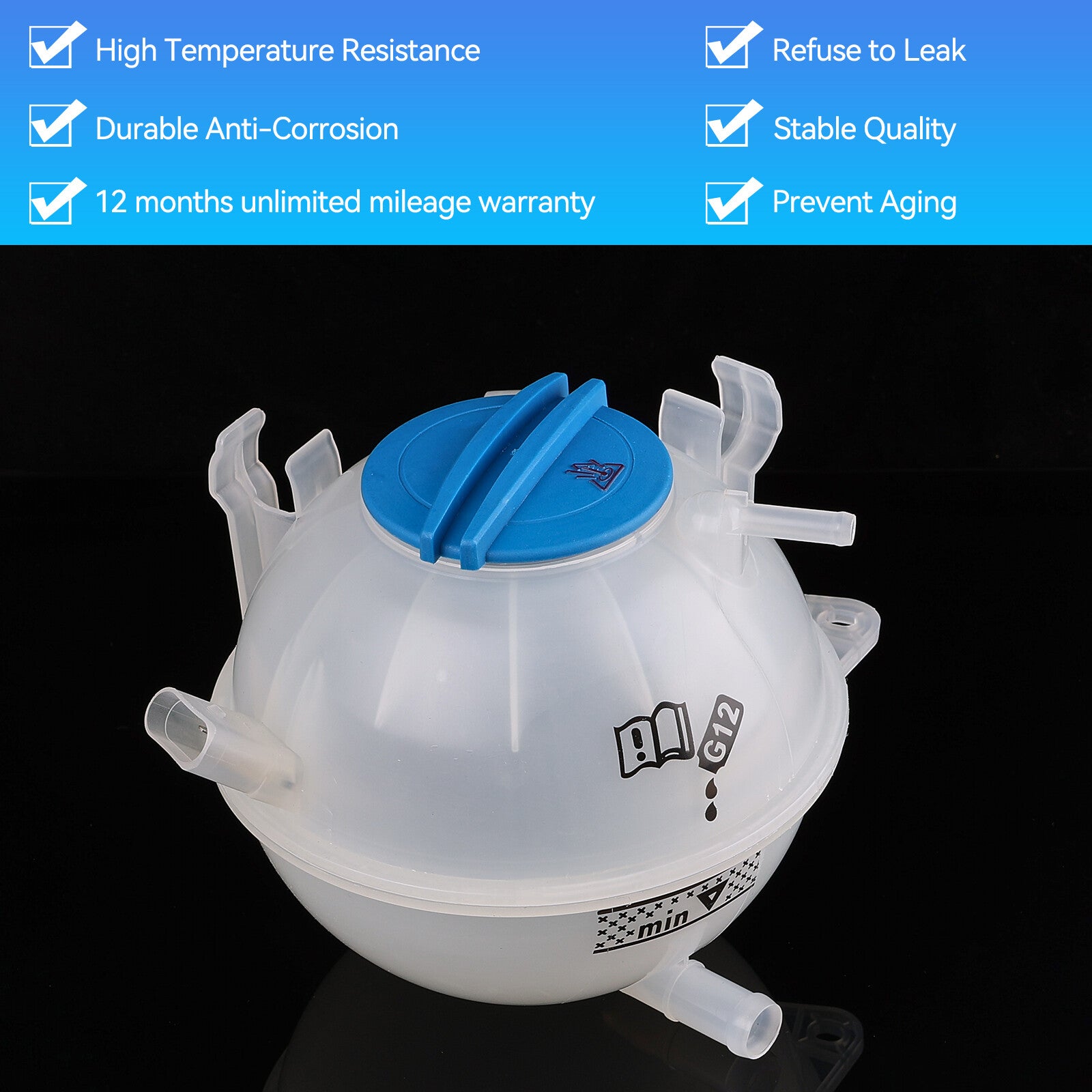 Coolant Expansion Header Tank Bottle + Cap for VW for Golf Mk5 Mk6 CC for AUDI A3 TT Q3 Q