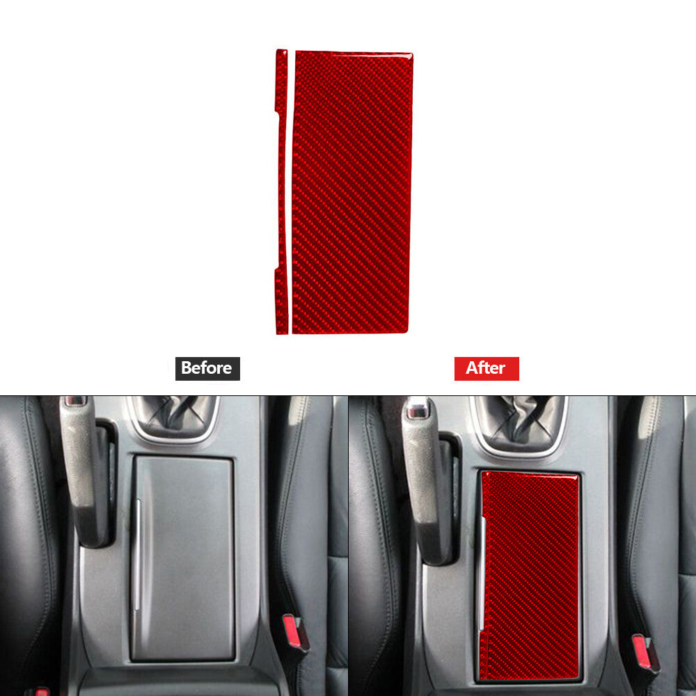 4Pcs Carbon Fiber Interior Central Console Cover Trim for Mazda MX-5 Miata 09-15 v