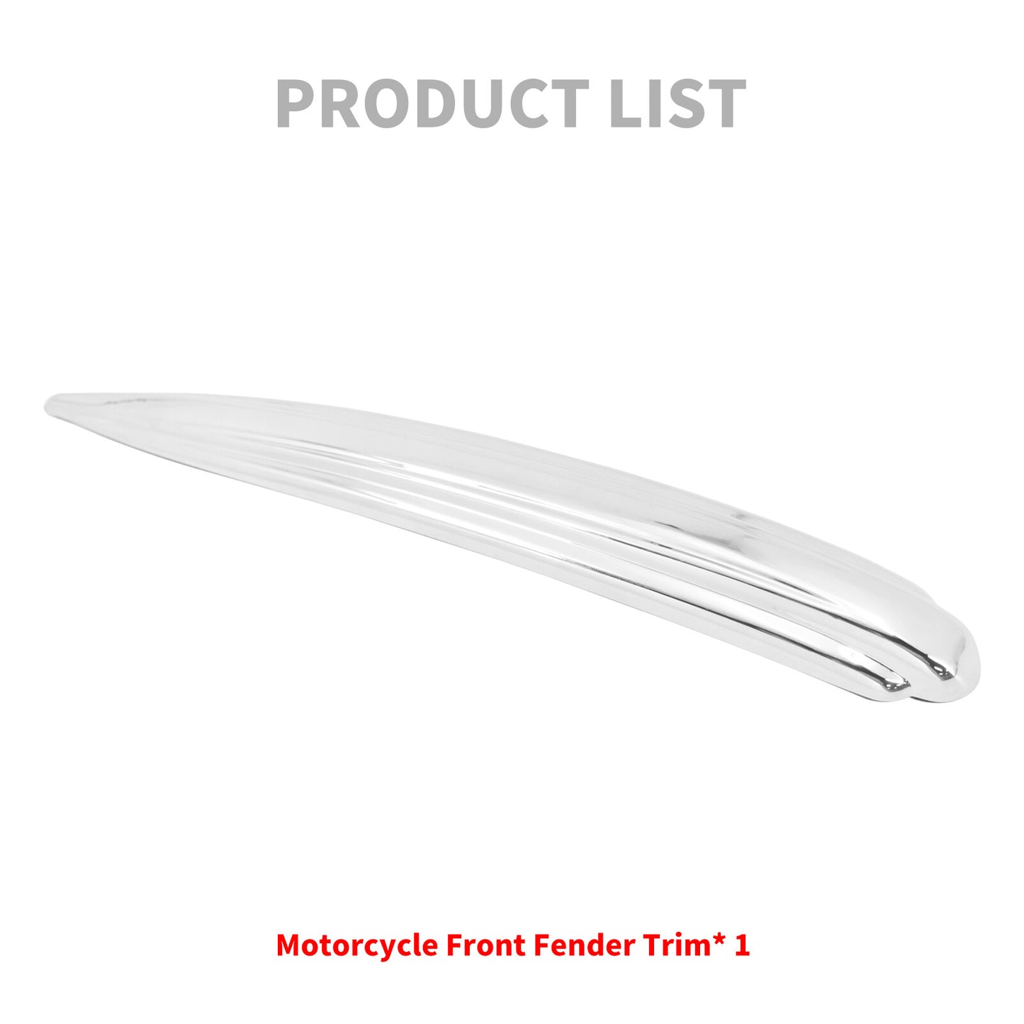 Chrome Front Fender Trim Fit For FLD 12-16 Softail 86-17 Touring Trike 84-up