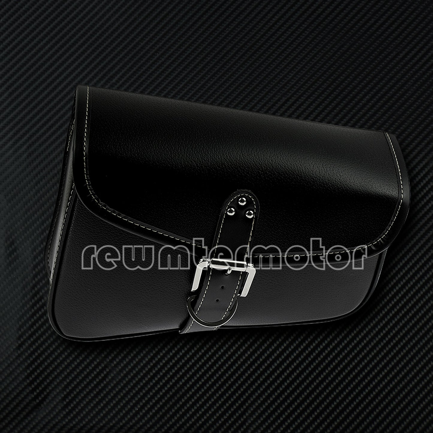 Black Right Side Saddlebag Saddle Bag Fit For Sportster XL883 XL1200 PU Leather Q