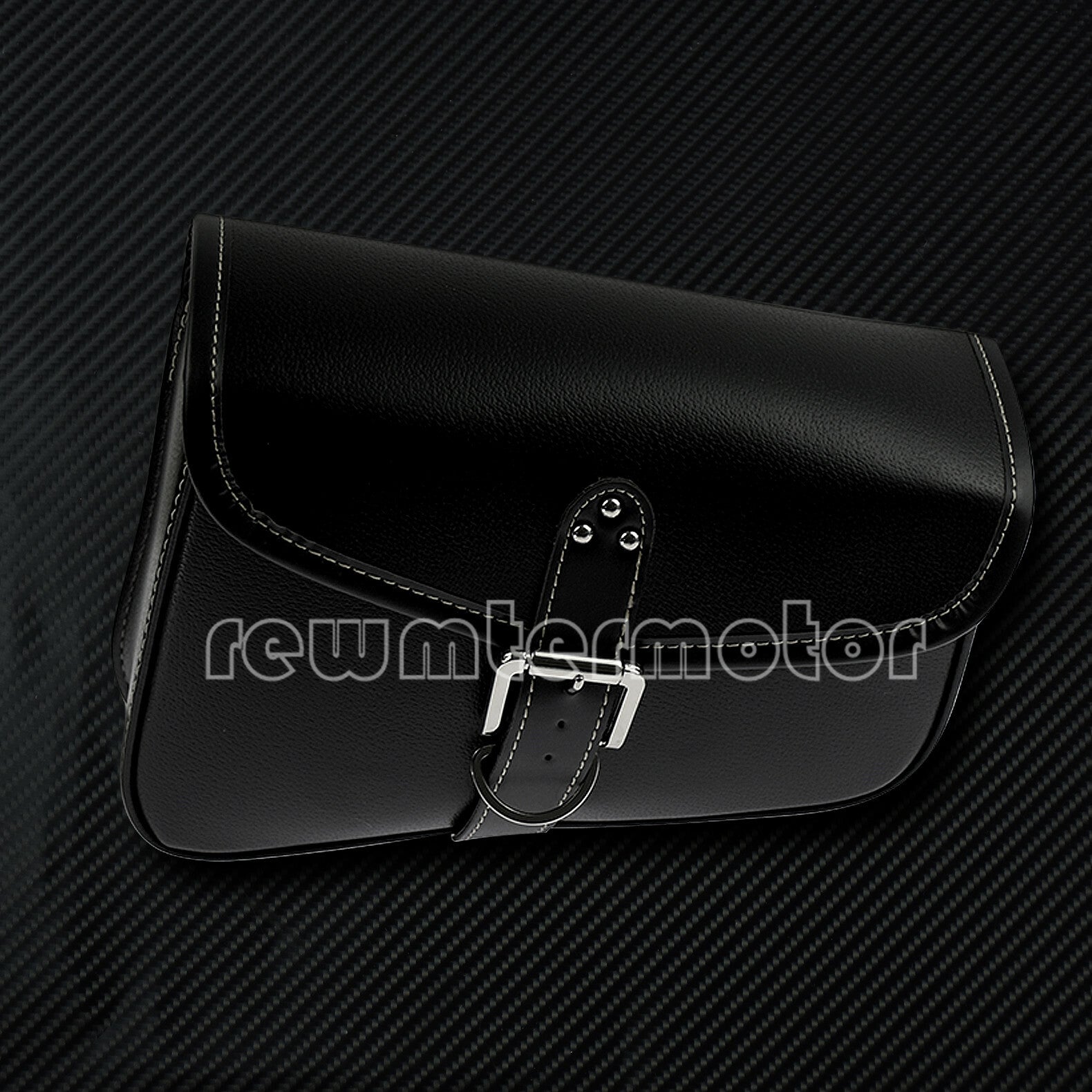 Black Right Side Saddlebag Saddle Bag Fit For Sportster XL883 XL1200 PU Leather Q