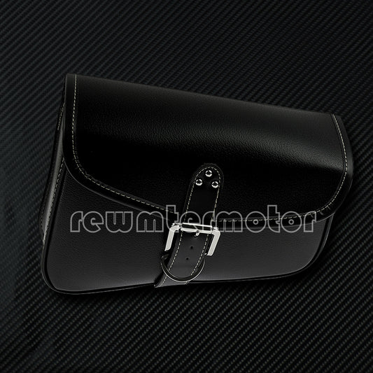 Black Right Side Saddlebag Saddle Bag Fit For Sportster XL883 XL1200 PU Leather Q
