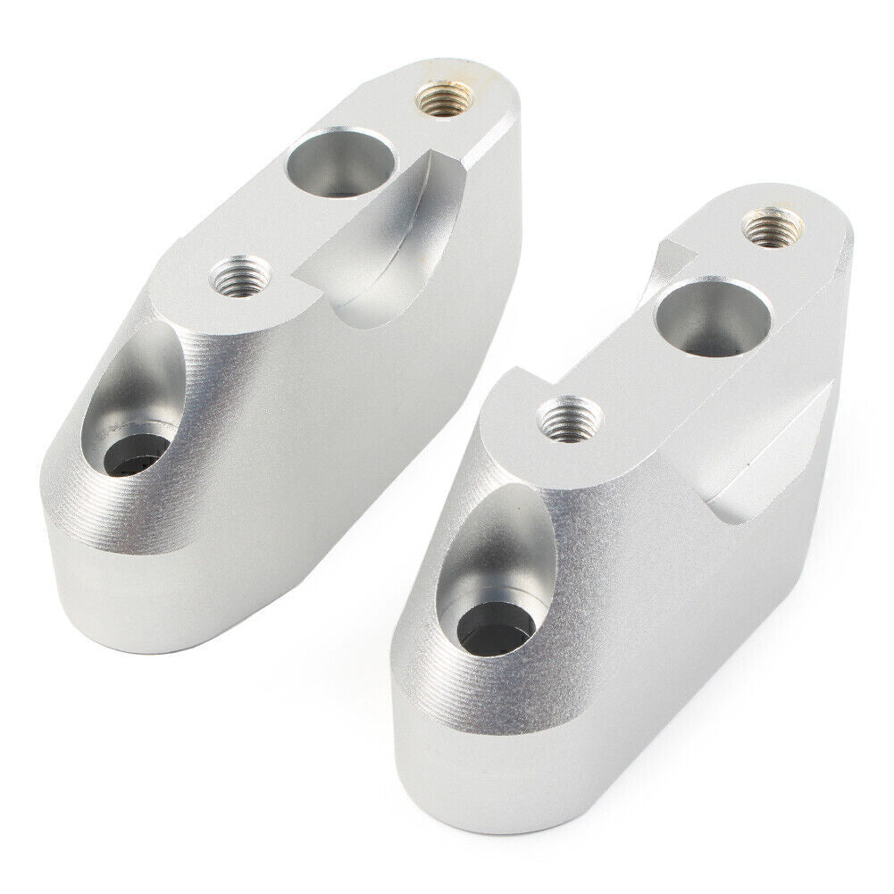 Motorcycle HandleBar Mounts Clamps Risers for BMW R1200RS 2015 -2018 Silver Q