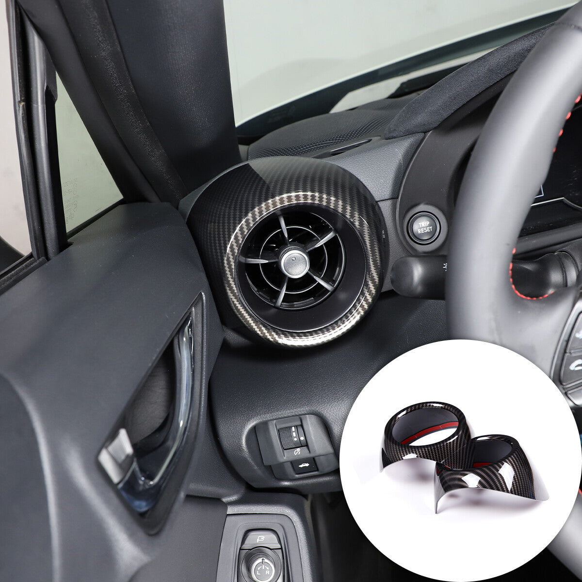 ABS glossy black side mirror cover decoration suitable for Tundra/Sequoia 22-23- v