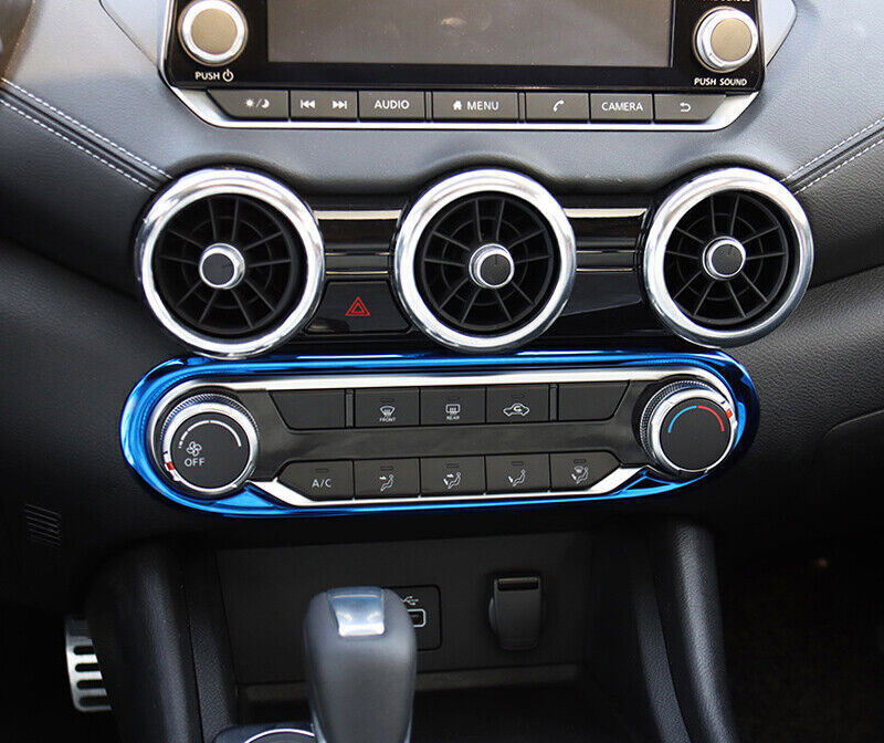Console AC Switch Control Panel Trim Fit for Nissan Sentra 2020-22 Blue Titanium