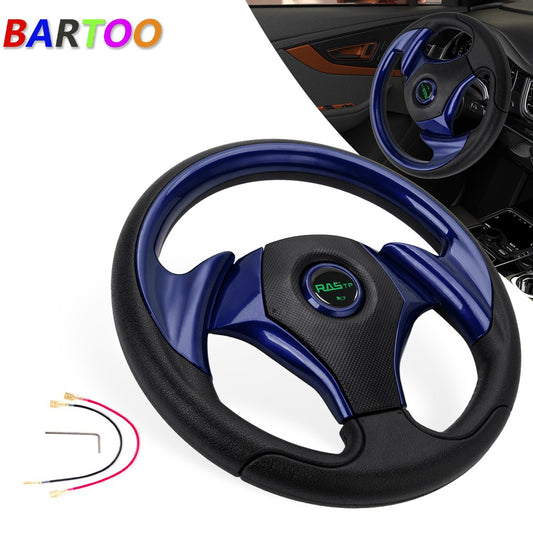 Blue 12.5 for Golf Cart Steering Wheel For EZGO TXT RXV for Yamaha and Club Car 6 Hole Q