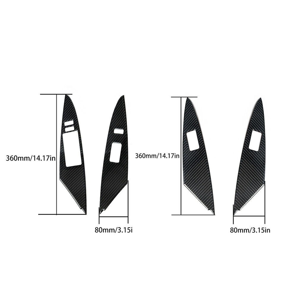 4x Carbon Fiber Door Window Lift Panel Cover Trim for Camry 2007-2011 New n