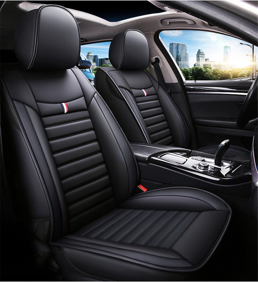 Black Car for Seat Covers Front Rear Cushions Full Set Breathable Universal US Stock Q