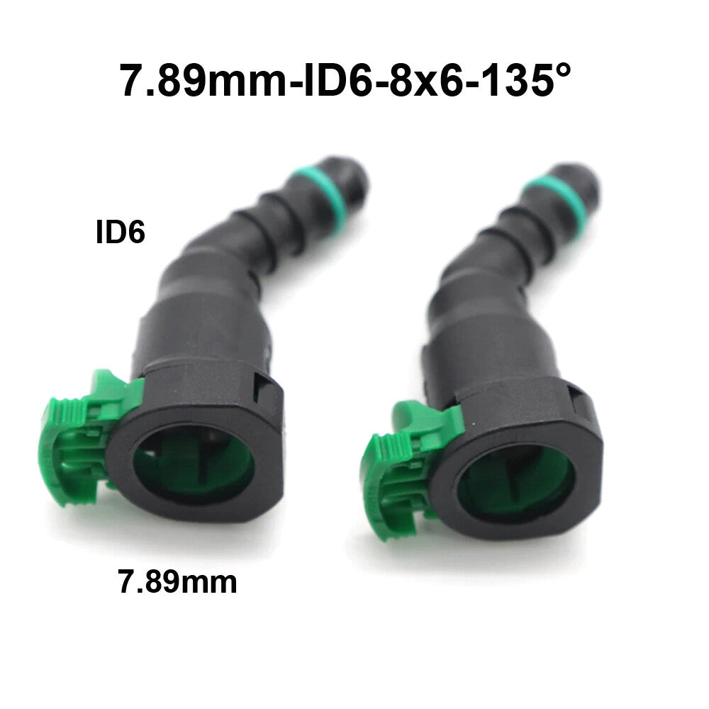 New Fuel Line Hose Pipe Quick Release Female Connector 2PCS 7.89mm ID6 8x6 135¡ã Q