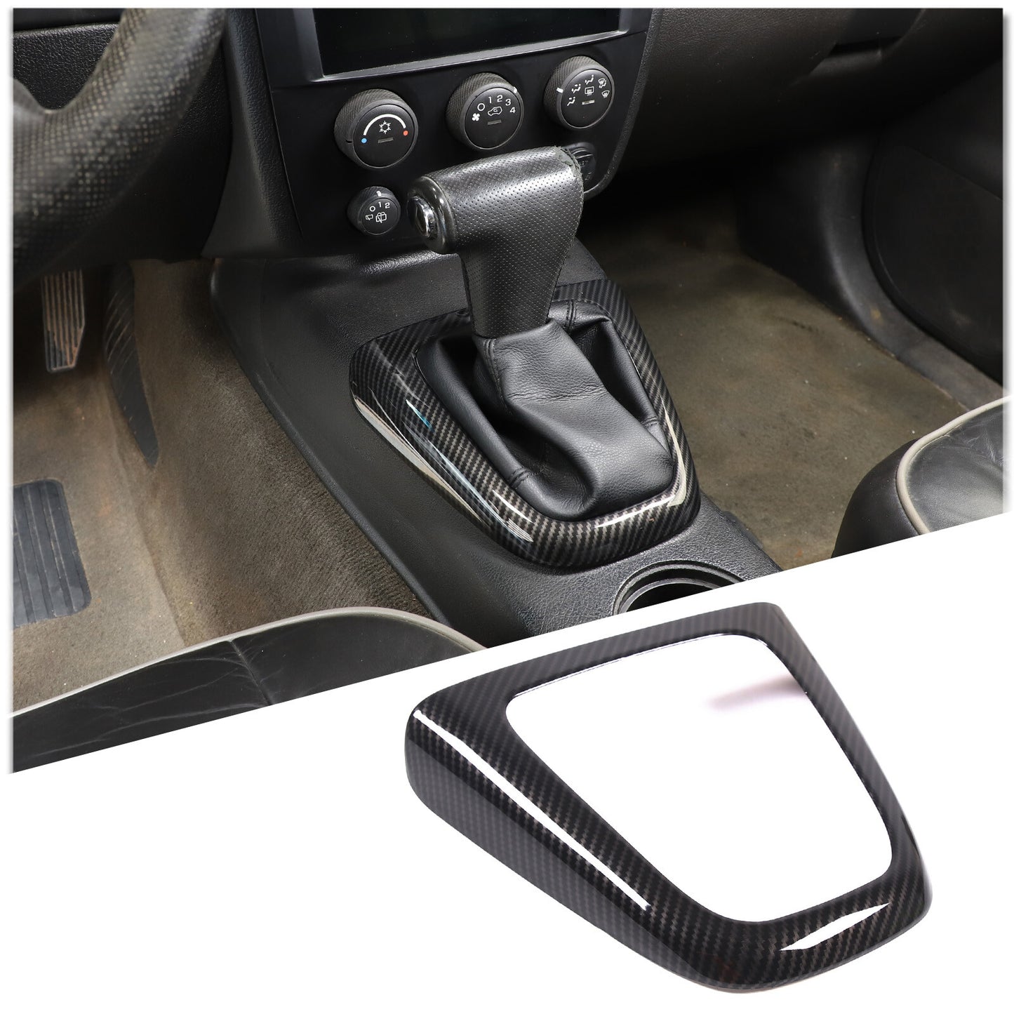 Black steel console gear shift button switch frame decoration suitable for Jaguar XJ 2010-19 - v