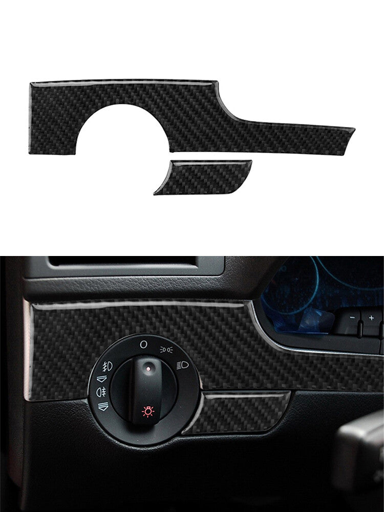 3Pcs Central Air-Con Vent Trim Cover Decor Carbon Fiber for Audi Q5 2009-2017 v