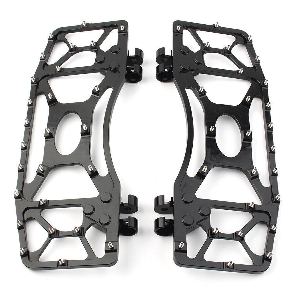 For Touring Electra Road Glide Dyna FLD 2x Wide Foot Pegs Floorboard Floor Board