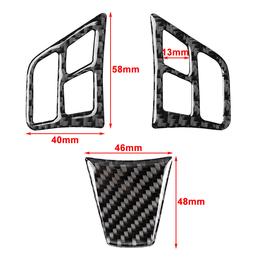 Carbon Fiber Look Steering Wheel Cover Trim for BMW 3 Series E90 E91 E92 E93