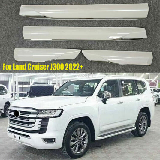for Land Cruiser LC/J300 2022-2024 white Door Side Sill Molding Trim Guard Cover