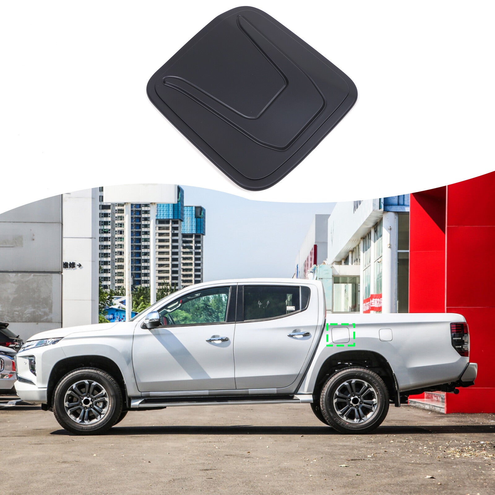 Matte black fuel tank cap for L200 Triton 4-door 2019-2022 n