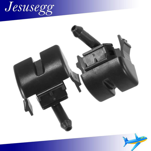 2Pcs Windshield Washer Spray Nozzle Front Left  Right for BMW 3 E46 Plastic Q