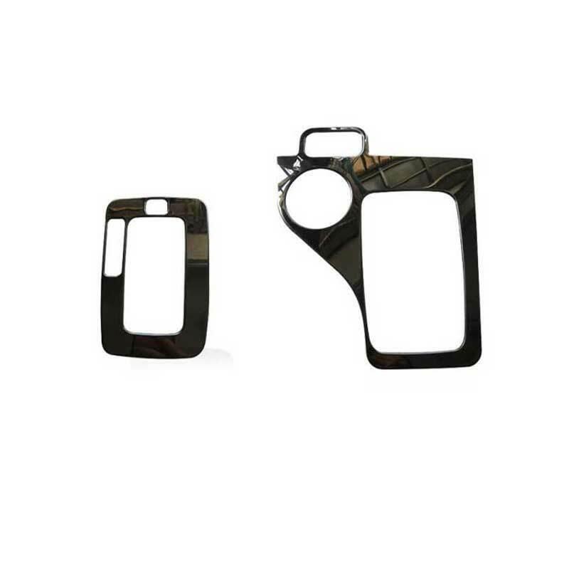 for Ford Ranger 2015-2022 Black Steel Central Console Gear Shift Cover Trim 2PCS