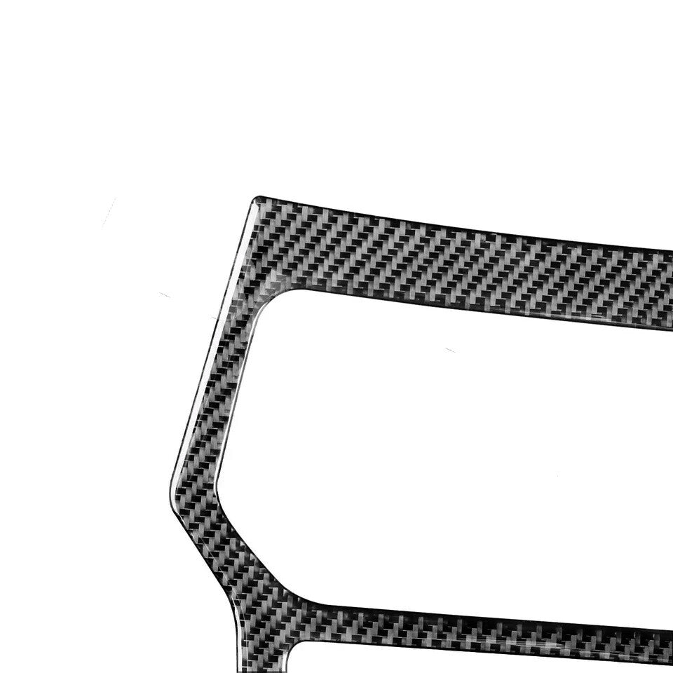 Car Radio Panel Frame Cover Carbon Fiber Look Fit for Ford Explorer 2013-2019 Q