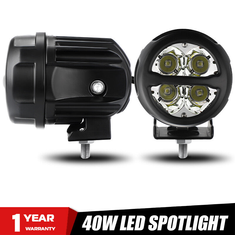 2X 3 LED Work Light Bar Spot Flood Pods Offroad Fog Driving Truck ATV SUV Round