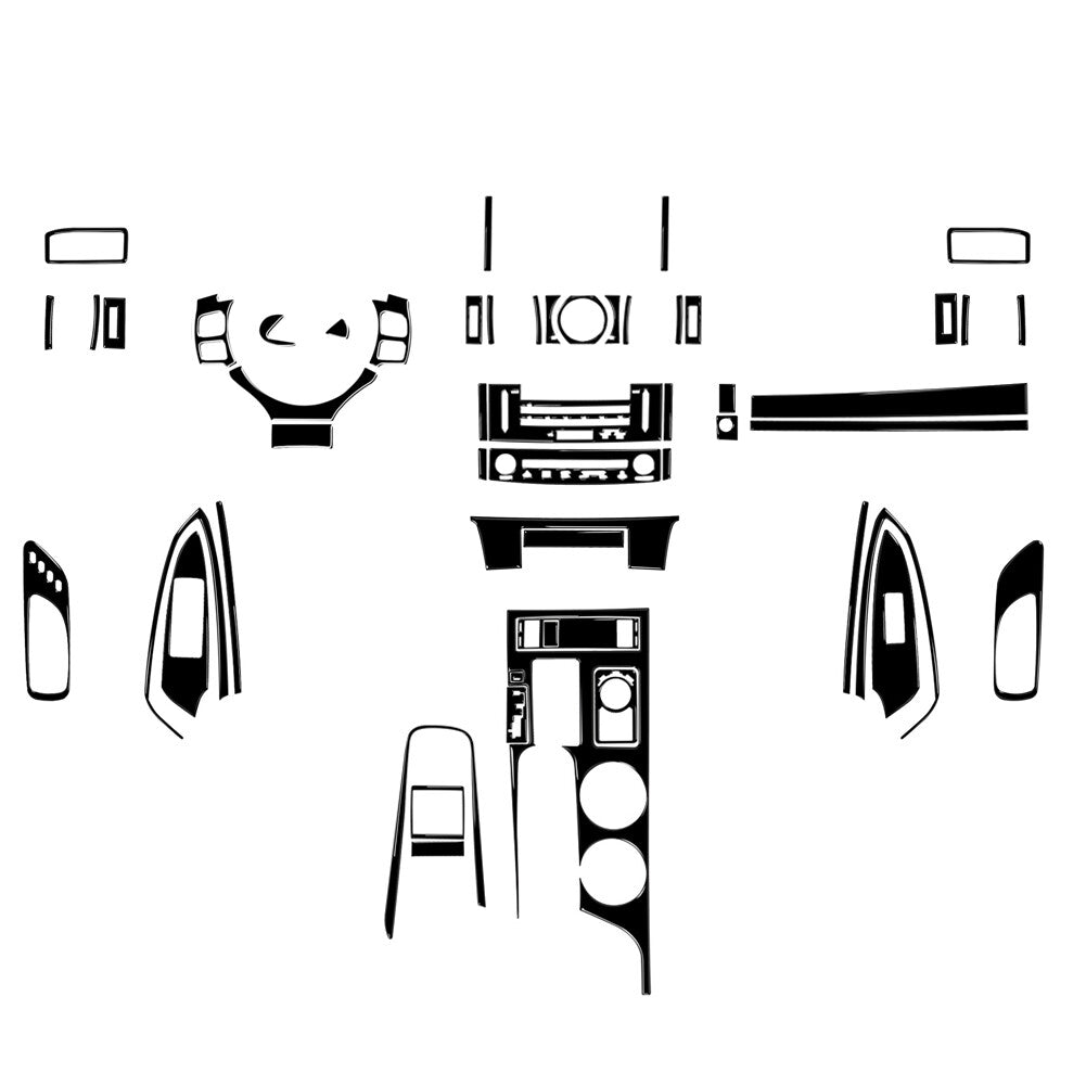 Gloss Black Interior Full Set Cover Trim Kit for Lexus RC300 350 200T 2015-2020