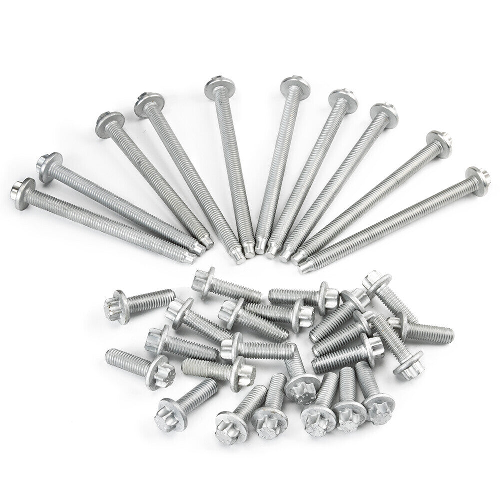11132210959 Engine Oil Pan Bolt Set Steel for BMW E88 E90 E91 E92 F23 F80 F61 Q