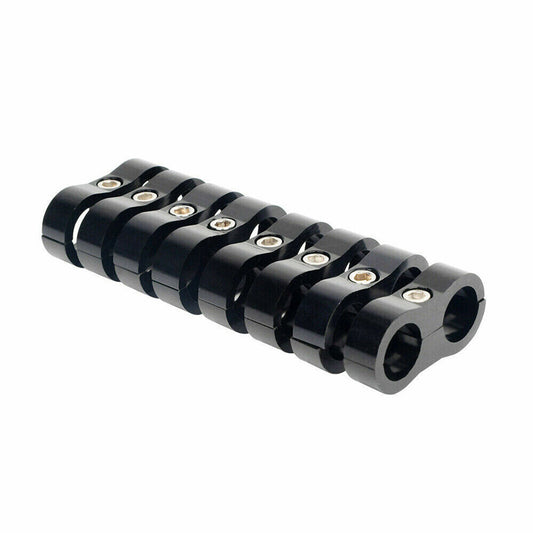 8Pcs Hose Separator Clamp Fitting Adapter Connector 6AN AN6 Oil Fuel Hose Line