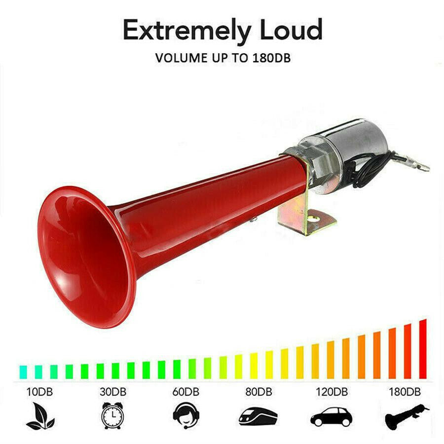 Car Air Horn Plastic Single Trumpet For Boat Truck Super Loudly Accessories Red
