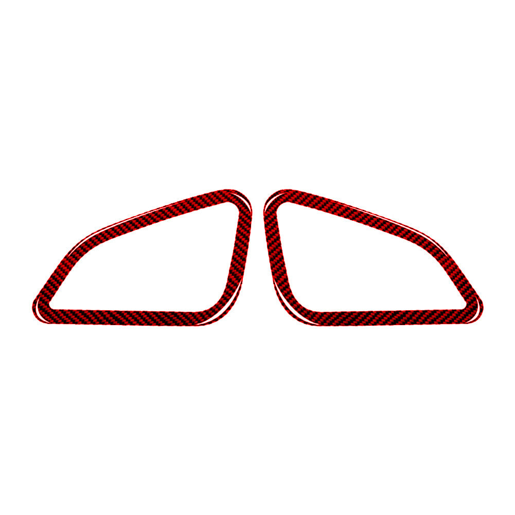 2X Red Carbon Fiber Defogger Outlet Cover Trim for Subaru Outback Legacy 2015-17
