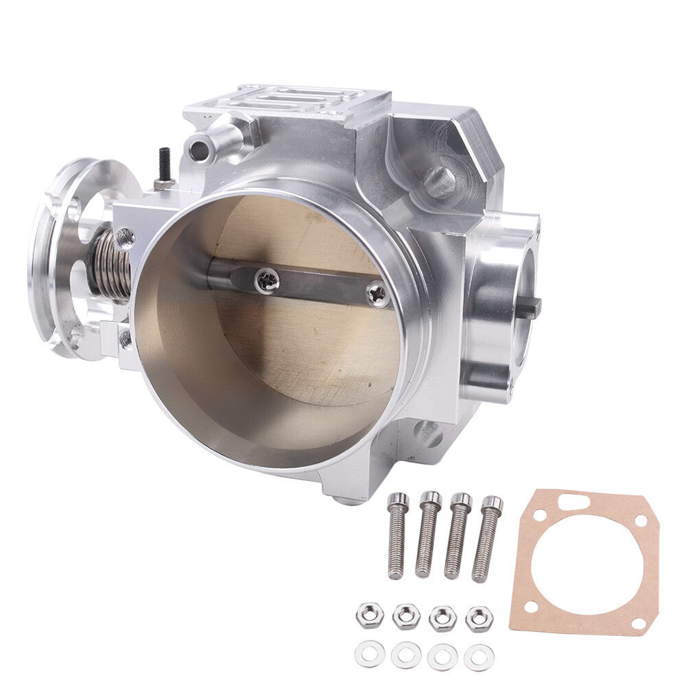 70mm Intake Manifold Throttle Body Plate Assembly Silver For K20 K20A2 Engine Q