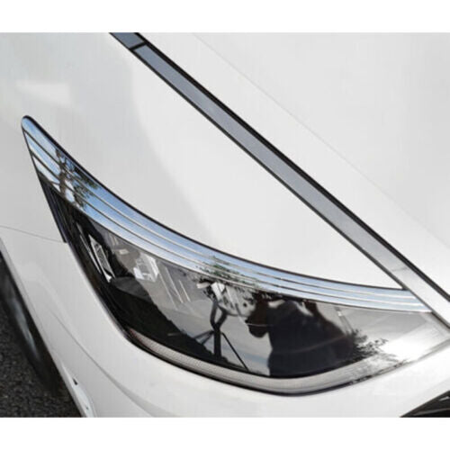 for Hyundai Sonata 2020-2023 Chrome Style Headlight Lamp Eyebrow Trims Cover 2X