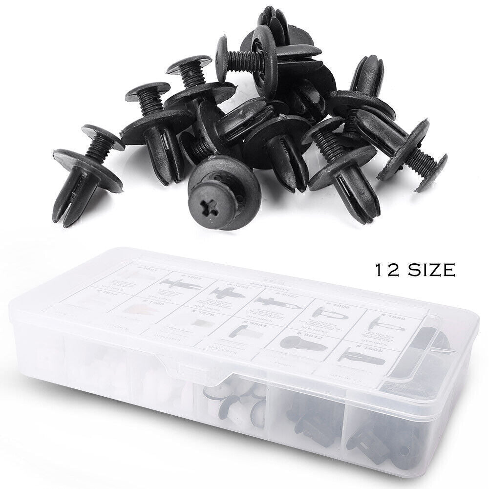 146x Car Push Retainer Pin Rivet Trim Clip Panel Moulding Assortments Fit  for ford  Q