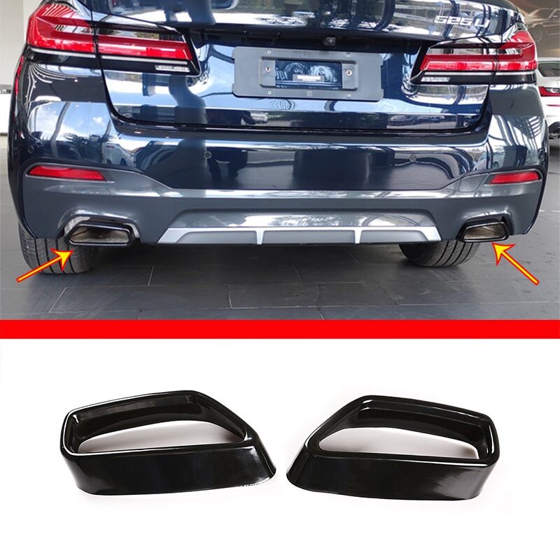 Car muffler exhaust pipe cover suitable for BMW 5 Series G30 G38 2018-2022 pointed tip Q