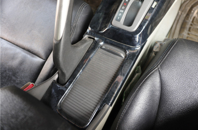 Console Storage Box Cover Trim 1 for Honda for Civic 9th 2012-2015 Black Wood Grain