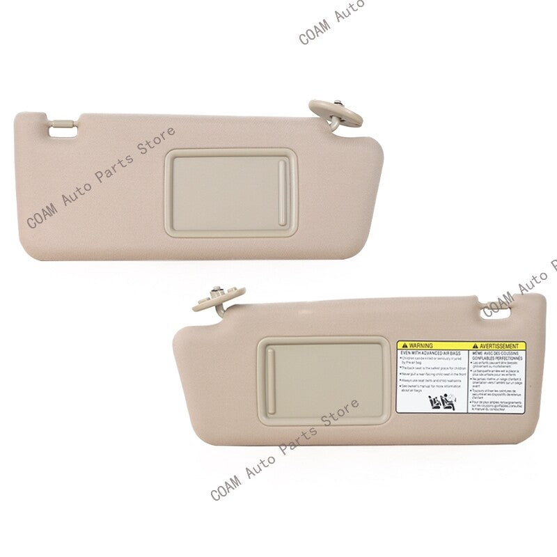 Suitable for Toyota Tacoma 2005 - 14, beige sun visor with mirror. Q