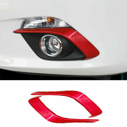 for Mazda 3 Axela 2014-2016 Bright Red Front Fog Light Cover Trims Eyebrow Decor
