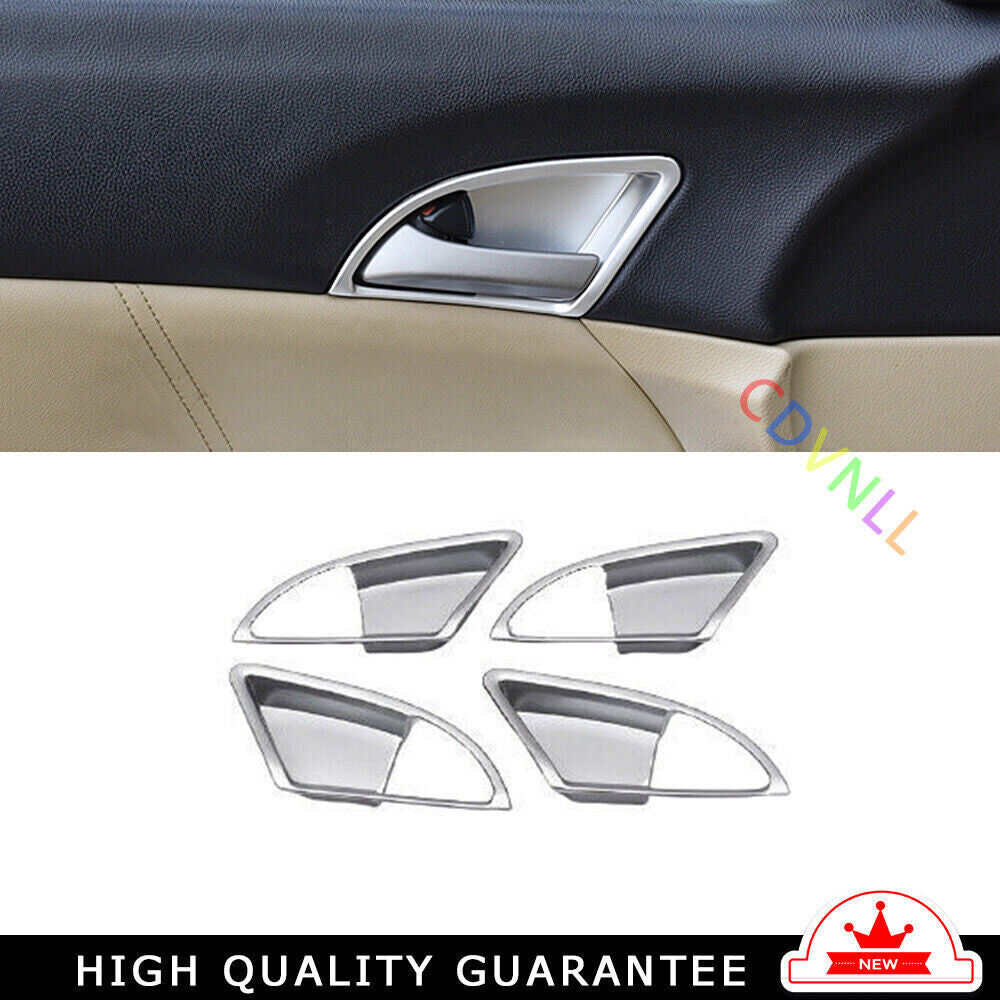 Inner Door Handle Bowl Cover Trim 4 for Honda Accord Crosstour 2008-2013 Silver