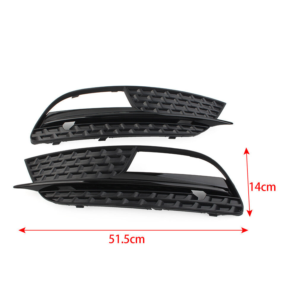 for Audi A5 2012-2016 Front Bumper Black Fog Light Grille Cover