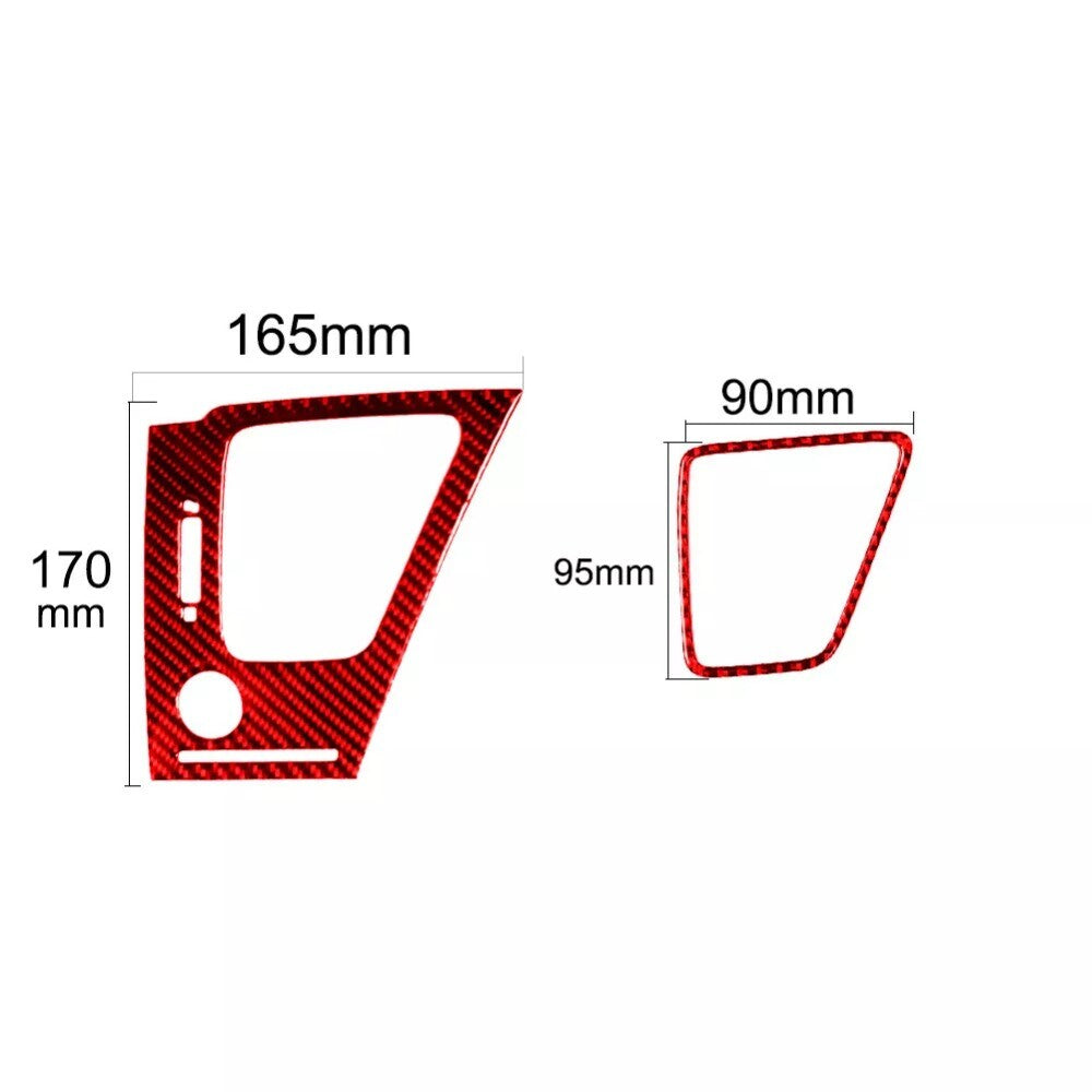 6pcs Red Carbon Fiber Interior Air Vent Outlet Trim Cover for Honda for Civic Coupe. n