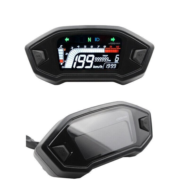 For Speedometer LCD Digital Odometer Guage 2,4-cylinder Durable Motorcycle LED