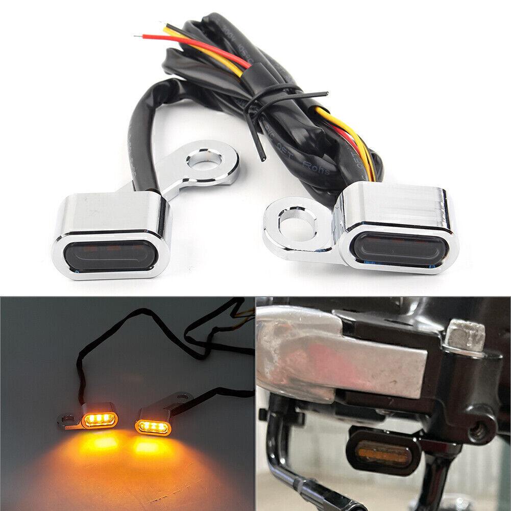 Amber LED Turn Signal Indicator for Harley Touring Electra Glide 2009 2010-2017 Q
