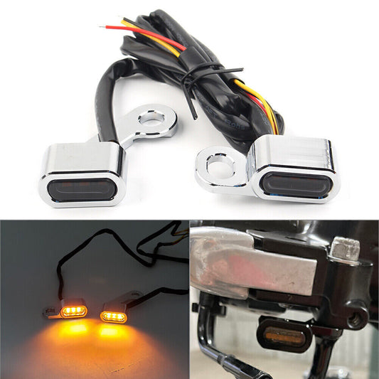Amber LED Turn Signal Indicator for Harley Touring Electra Glide 2009 2010-2017 Q