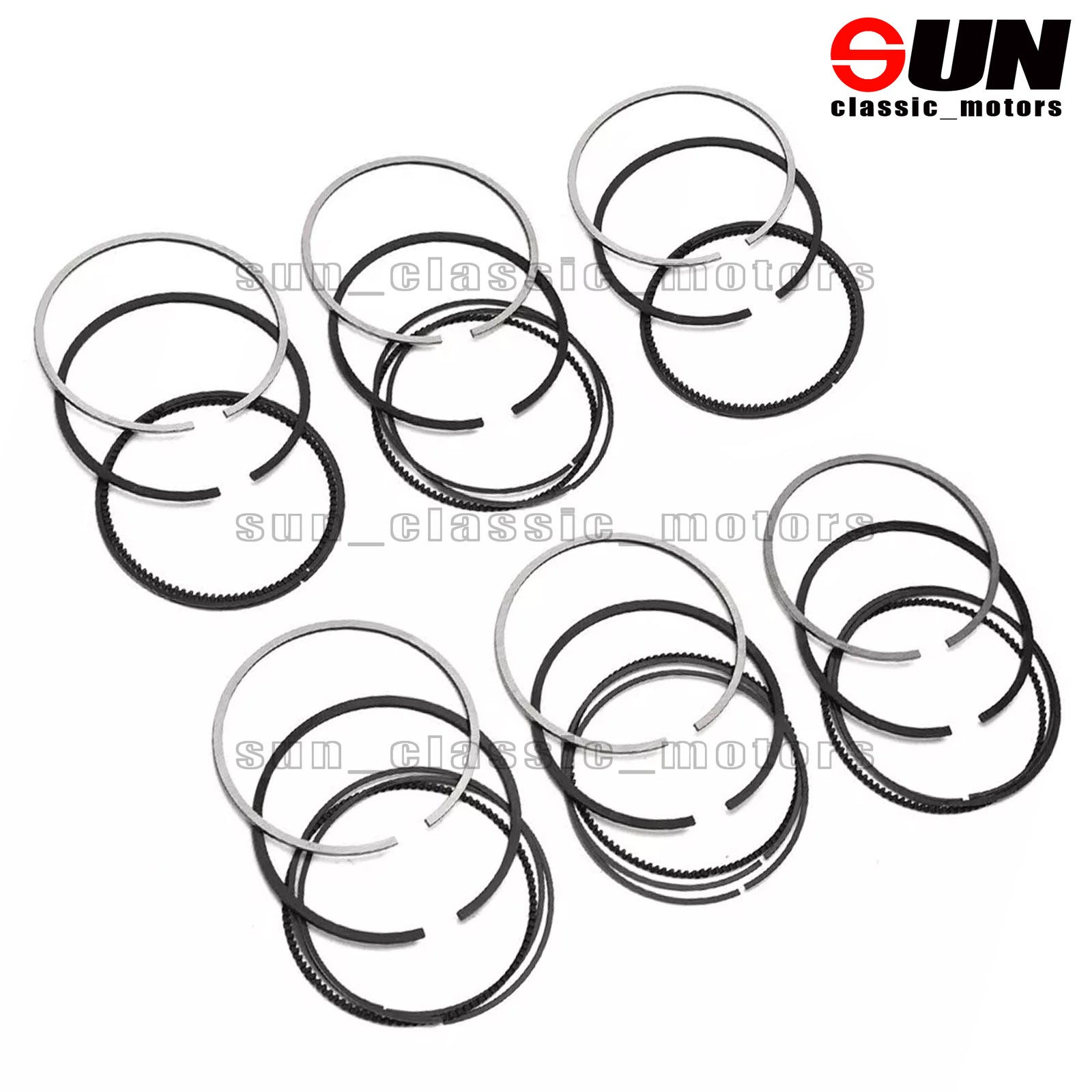 6-piece piston ring kit by for 911 Carrera S Turbo 991 997 MA1 MDA 3.8L