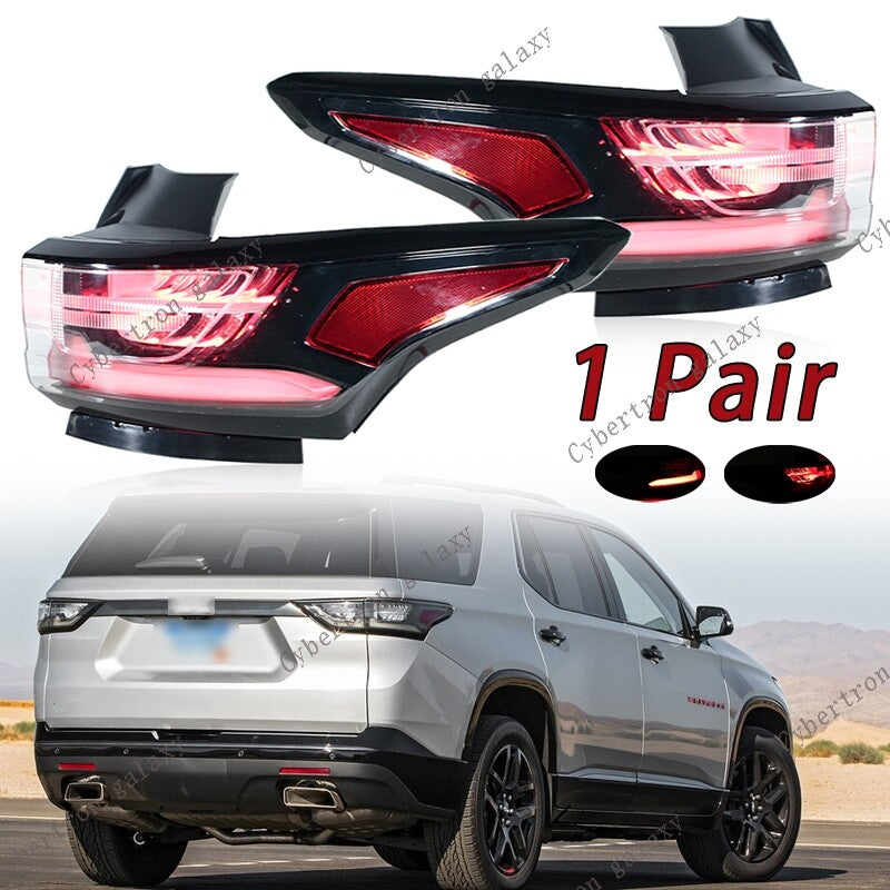 Pair for Chevrolet Traverse 2018-2020 LED TailLights DRL Brake Reverse Lamp